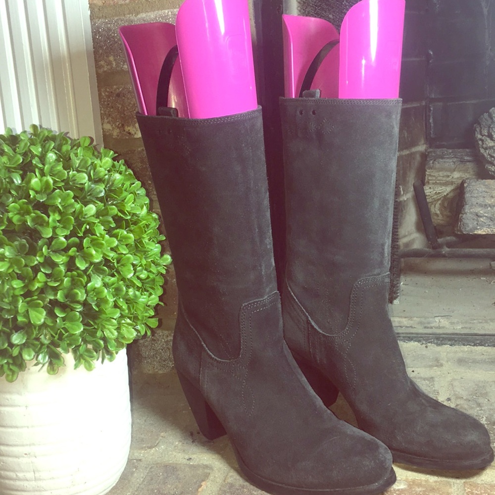 Suede Mid Calf Boots